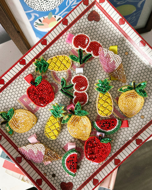 fruit hairclips