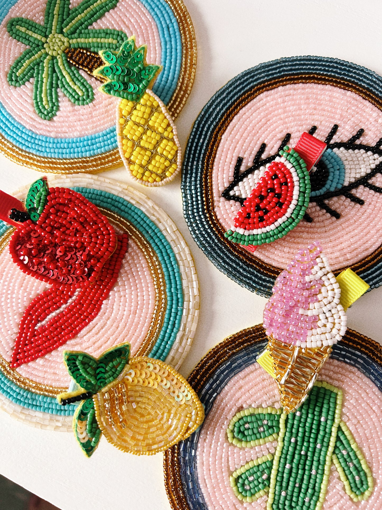 fruit hairclips